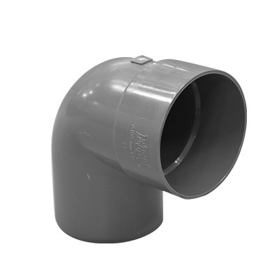 COUDE PVC 90°  φ100x3.3mm GRIS CLAIRE M/F 2-1 (RITL)