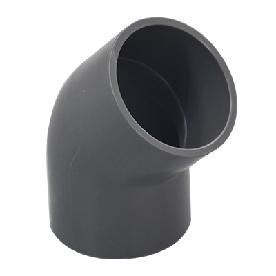 COUDE PVC 45°  Φ50x3.5mm GRIS FONCE F/F (RITL)