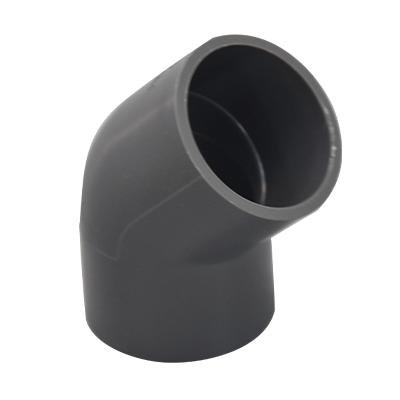 COUDE PVC Φ40x3.3mm 45° GRIS CLAIRE F/F(RITL)