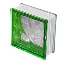 BRIQUE DE VERRE 19x19x8cm S-COLOR GREEN CLOUDY PRIX NET