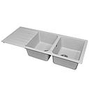 EVIER RESINE  DOUBLE BAC   STKS SIERRA 2C1E GRIS PLATINIUM C/POLY 11192005