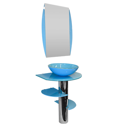 LAVABO EN VERRE 600x400x15mm (02ELEMENTS) JH-2021 SANS BONDE