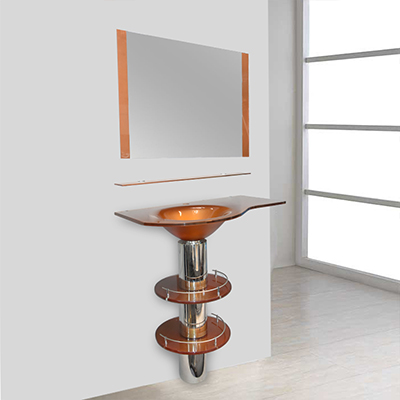 LAVABO EN VERRE 800x500x15mm (02ELEMENTS)JH-3066 SANS BONDE