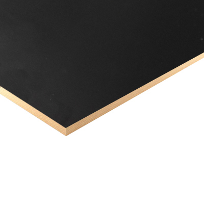 MELAMINE DOUBLE FACE 1220 x 2440 x 18 mm BLACK 166 GLOSSY / SUEDE (INDE)