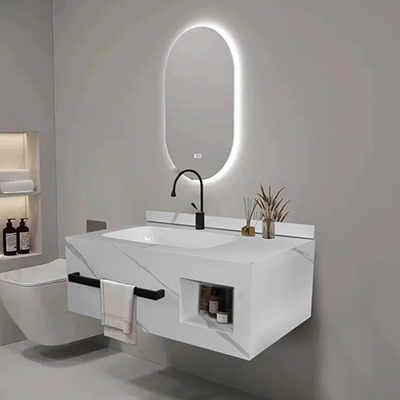LAVABO MEUBLE AVEC MIRROIR 800x500x300mm AP8030 M0883* SANS BONDE