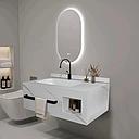 Lavabo meuble avec mirroir 800x500x300mm AP8030 M0883* sans bonde