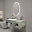 LAVABO MEUBLE AVEC MIROIR 1000x500x300mm AP1030  M330 SANS  BONDE