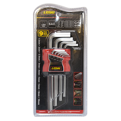 JEU DE 9 CLES A HEXAGONALE PLIANTES LONGEUR  MOYENNE medium-length(1,5-2-2,5-3-4-5-6-8-10MM) (ZLTLQ)