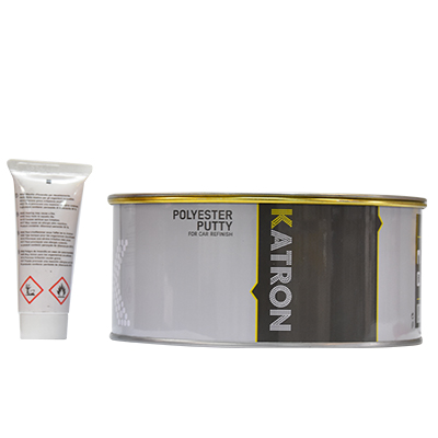 MASTIC POLYESTER GRIS GRADE B 1kg AVEC DURCISSEUR PATE (ELM)