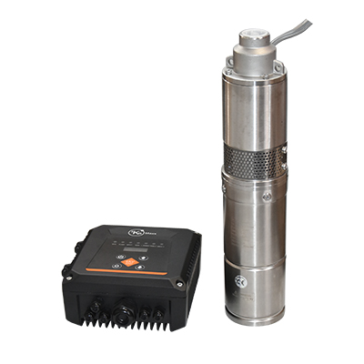 POMPE A EAU SOLAIRE 4PS2,5-90-48/500W  48V 500W H.90M DEBIT.N 2,5m3/h D.1" IP68 2110304053