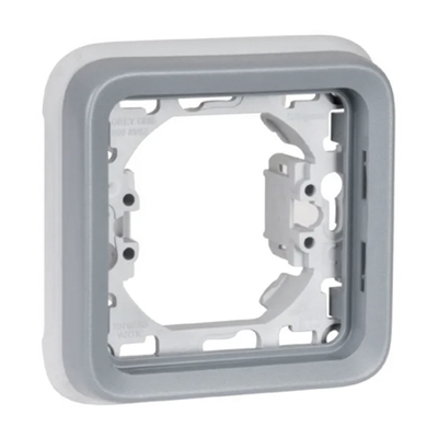 PLEXO SUPPORT - PLAQUE 1 POSTE A COMPOSER GRIS ENCASTRE 069681