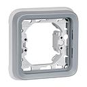 PLEXO SUPPORT - PLAQUE 1 POSTE A COMPOSER GRIS ENCASTRE 069681