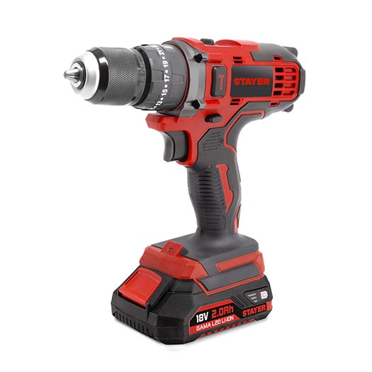 PERCEUSE VISSEUSE SANS FIL A PERCUSSION 18 V  0 -350/1350  rpm Ø10MM PB 18 B L2022 PK AVEC 2BAT ET CHARGEUR  R  STAYER