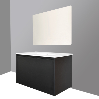 LAVABO MEUBLE Model No. JX07 + MIROIR L.80Xl.48XH.50CM (2elements)1010301091(-15%)