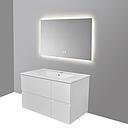 LAVABO MEUBLE Model No. JX01 + MIROIR LED L.80Xl.48XH.50CM (2elements) AVEC BONDE   1010301092