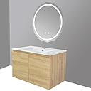 LAVABO MEUBLE Model No. JX04 + MIROIR LED L.80Xl.48XH.50CM (2elements) avec bonde   1010301093