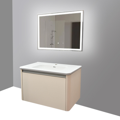 LAVABO MEUBLE Model No. JX06 + MIROIR LED L.80Xl.50XH.50CM (3elements) AVEC BONDE    1010301094