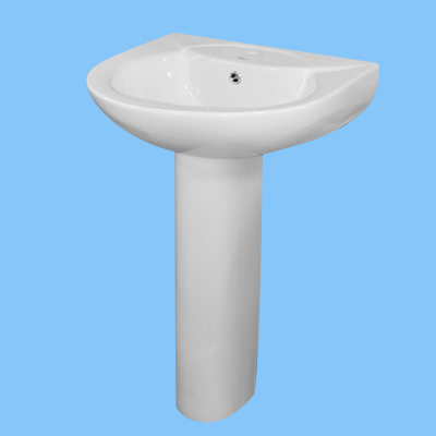 LAVABO AVEC COLONNE  DP875 BLANC  