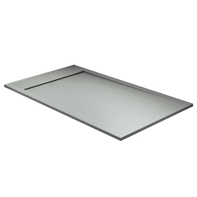 RECEVEUR DE DOUCHE RECTANGULAIRE EN RESINE AVEC SIPHON  HIDEN 120X80 GREY