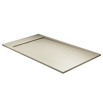 Receveur de douche rectangulaire en resine avec siphon hiden 120X80 sand