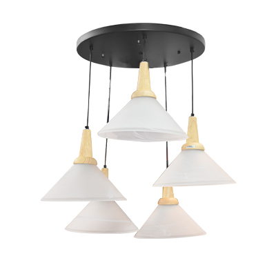 LAMPE SUSPENDU,500x280mm MMD6405-5 AVEC AMPOULE 4W E27 2700K 220V-240V  (RITL)