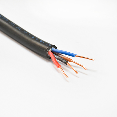 CABLE INDUSTRIEL RIGIDE NOIR 0,6/1KVA  4X1,5 MM² (B-N-R-MR) N2XY(VTN)TURQUIE