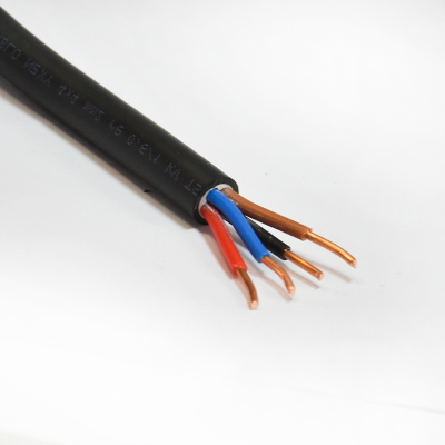 CABLE INDUSTRIEL RIGIDE NOIR 0,6/1KVA  4X4MM² N2XY (B-N-R-MR)  (VTN) TURQUIE