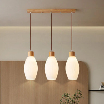 LAMPE SUSPENDU600x150x1200mm - THD30360A-3 AVEC AMPOULE 4W 220-240V E27 2700K (RITL)