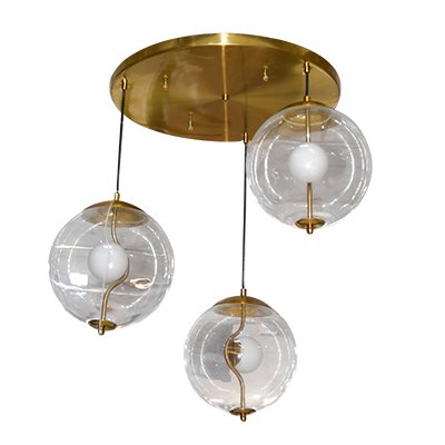 LAMPE SUSPENDUL520xD250mm - HXD00049-3-GD AVEC LAMPE LED G9 (RITL)