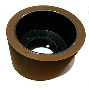 ROULEAU DEPAILLEUR 10" 254x255x24.5mm  RUBER ROLLER ROUGE (ZLZTL)