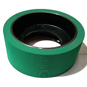 ROULEAU DEPAILLEUR 4" 100x225x19.5mm  RUBER ROLLER  VERT (ZLZTL)