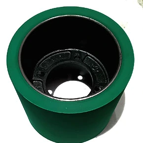 ROULEAU DEPAILLEUR 10" 254x255x24.5mm  RUBER ROLLER  VERT (ZLZTL)