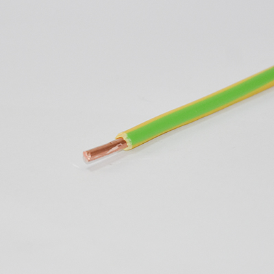 FIL ISOLE RIGIDE HO7VU  6MM  VERT/JAUNE RLX100M (CKR)