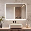 MIROIR  SALLE DE BAIN LED SANS CADRE, ANTI-BUEE W. 80 x H. 70 cm RECTANGLE IP20 4000 K AC 110-240 V/DC 12 V 1010909003
