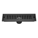CANIVEAU DE DOUCHE RECTANGULAIR  L. 30 x W. 10 x H. 6 cm Ø50 mm. INOX SS304  Black VERTICAL   1010108009