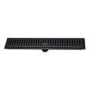 CANIVEAU DE DOUCHE RECTANGULAIRE  SS304 L. 50 x W. 10 x H. 6 cm Ø50 mm. Black SIPHON HORIZONTAL    1010108010