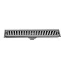 CANIVEAU DE DOUCHE RECTANGULAIR  SS304 L. 50 x W. 10 x H. 6 cm Ø50 mm. GRIS SIPHON HORIZONTAL  1010108014