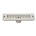 CANIVEAU DE DOUCHE RECTANGLE  SS304 L. 30 x W. 10 x H. 6 cm Ø50 mm. Cream VERTICAL  1010108017