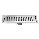 CANIVEAU DE DOUCHE RECTANGULAIRE  Ø50  L. 30 x W. 10 x H. 6 cm INOX SS304 BROSSE SIPHON  HORIZONTAL   1010108020