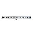 CANIVEAU DE DOUCHE  RECTANGULAIRE   Ø50 L. 70 x W. 10 x H. 6 cm  INOX 304 BROSSE SIPHON HORIZONTAL   1010108022