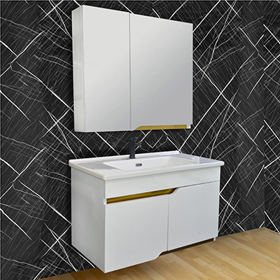 LAVABO MEUBLE +MIROIR JAPAN 85 CM  80 CM 90-1168  (CLK)TURQUIE 3 ELMTS SANS BONDE