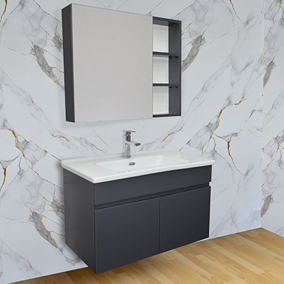 LAVABO MEUBLE +MIROIR FAMOUS  100CM 90-1202  (CLK)TURQUIE 3 ELMTS SANS BONDE