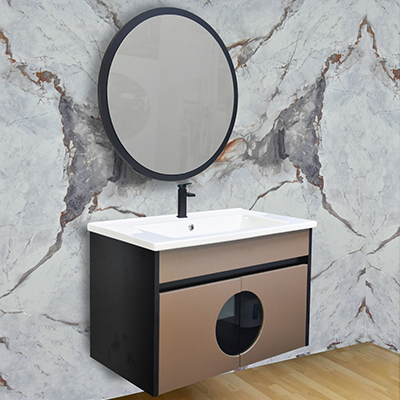 LAVABO MEUBLE +MIROIR FAMOUS  80 CM CLK-044  (CLK)TURQUIE 3 ELMTS  SANS  BONDE