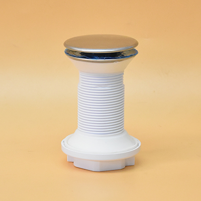 BONDES LAVABO POP-UP FELIX TETE INOX CORPS BLANC SANS TROP-PLEIN  - IZYAPI 22 0353
