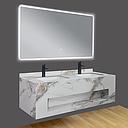 LAVABO + MIROIR ,1300x500x400mm AY03-130(6012)  (RITL) (2elmts) SANS BONDE