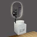 LAVABO + MIROIR ,400x400mm AY131-40(600  (RITL) (3elmts) SANS BONDE