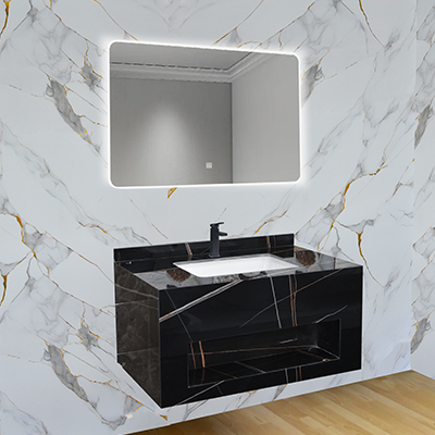 LAVABO + MIROIR ,800x500x400mm AY03-80(6001  (RITL) (2elmts) SANS BONDE
