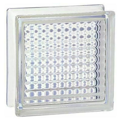 Brique de verre 19X19X8CM crystal parallel PRIX NET