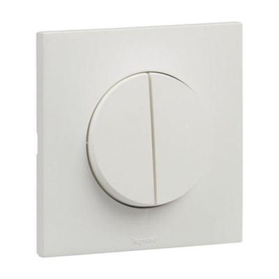 INTER DOUBLE ALL 10AX 250V  COMPLET ENC 1P 2MOD  URBNO LEGRAND UB2020WH