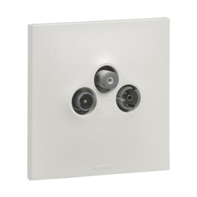 PRISE TV-RADIO/SAT ENC 1P 2MOD WHITE URBANO LEGRAND UB4114WH